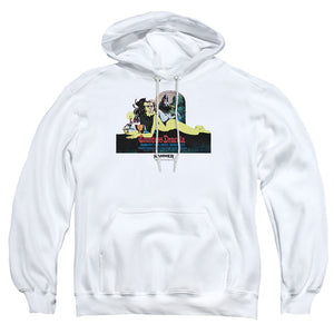 AN OFFCIALLY LICENSED HAMMER HOUSE OF HORROR COUNTESS LIGHT ADULT UNISEX PULLOVER HOODIE WHITE