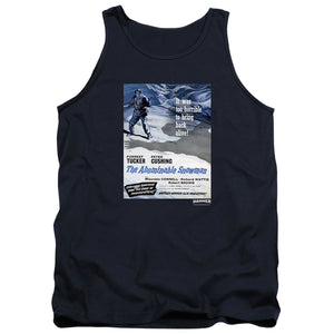 AN OFFCIALLY LICENSED HAMMER HOUSE OF HORROR SNOWMAN ADULT UNISEX TANK TOP NAVY