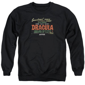 AN OFFCIALLY LICENSED HAMMER HOUSE OF HORROR ALL NEW ADULT UNISEX CREWNECK SWEATSHIRT BLACK