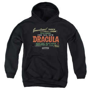 AN OFFCIALLY LICENSED HAMMER HOUSE OF HORROR ALL NEW YOUTH HOODIE BLACK