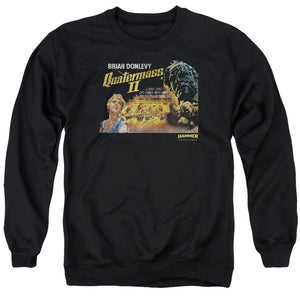AN OFFCIALLY LICENSED HAMMER HOUSE OF HORROR QUARTERMASS ADULT UNISEX CREWNECK SWEATSHIRT BLACK