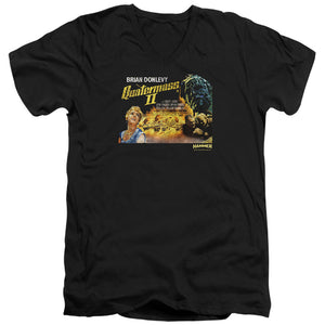 AN OFFCIALLY LICENSED HAMMER HOUSE OF HORROR QUARTERMASS MEN'S V-NECK T-SHIRT BLACK
