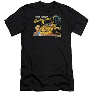 AN OFFCIALLY LICENSED HAMMER HOUSE OF HORROR QUARTERMASS MEN'S PREMIUM SLIM FIT T-SHIRT BLACK