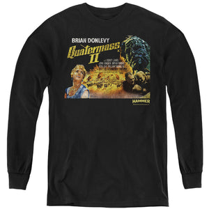 AN OFFCIALLY LICENSED HAMMER HOUSE OF HORROR QUARTERMASS YOUTH LONG SLEEVE T-SHIRT BLACK