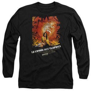AN OFFCIALLY LICENSED HAMMER HOUSE OF HORROR LE CIRQUE MEN'S LONG SLEEVE T-SHIRT BLACK