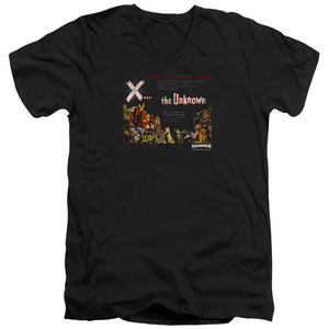 AN OFFCIALLY LICENSED HAMMER HOUSE OF HORROR THE UNKKNOWN MEN'S V-NECK T-SHIRT BLACK