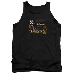 AN OFFCIALLY LICENSED HAMMER HOUSE OF HORROR THE UNKKNOWN ADULT UNISEX TANK TOP BLACK