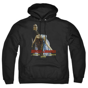 AN OFFCIALLY LICENSED HAMMER HOUSE OF HORROR VAMPIRO LADY ADULT UNISEX PULLOVER HOODIE BLACK