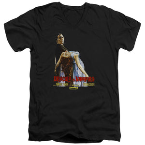 AN OFFCIALLY LICENSED HAMMER HOUSE OF HORROR VAMPIRO LADY MEN'S V-NECK T-SHIRT BLACK
