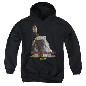 AN OFFCIALLY LICENSED HAMMER HOUSE OF HORROR VAMPIRO LADY YOUTH HOODIE BLACK