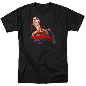 AN OFFCIALLY LICENSED HAMMER HOUSE OF HORROR RIPPER MEN'S REGULAR FIT T-SHIRT BLACK
