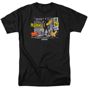 AN OFFCIALLY LICENSED HAMMER HOUSE OF HORROR FEAR WILL FREEZE YOU MEN'S REGULAR FIT T-SHIRT BLACK