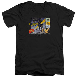 AN OFFCIALLY LICENSED HAMMER HOUSE OF HORROR FEAR WILL FREEZE YOU MEN'S V-NECK T-SHIRT BLACK