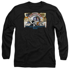 AN OFFCIALLY LICENSED HAMMER HOUSE OF HORROR CIRCUS MEN'S LONG SLEEVE T-SHIRT BLACK