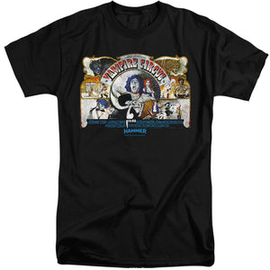 AN OFFCIALLY LICENSED HAMMER HOUSE OF HORROR CIRCUS MEN'S TALL FIT T-SHIRT BLACK