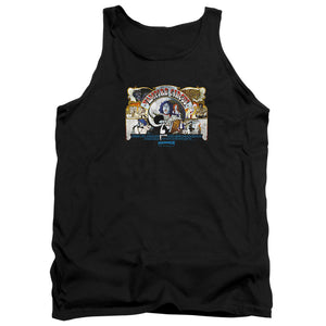 AN OFFCIALLY LICENSED HAMMER HOUSE OF HORROR CIRCUS ADULT UNISEX TANK TOP BLACK