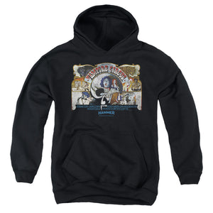 AN OFFCIALLY LICENSED HAMMER HOUSE OF HORROR CIRCUS YOUTH HOODIE BLACK