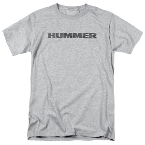 AN OFFCIALLY LICENSED HUMMER DISTRESSED HUMMER LOGO MEN'S REGULAR FIT T-SHIRT ATHLETIC HEATHER