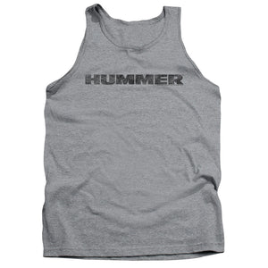 AN OFFCIALLY LICENSED HUMMER DISTRESSED HUMMER LOGO ADULT UNISEX TANK TOP ATHLETIC HEATHER