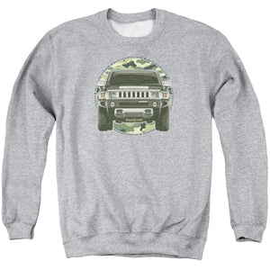 AN OFFCIALLY LICENSED HUMMER LEAD OR FOLLOW ADULT UNISEX CREWNECK SWEATSHIRT ATHLETIC HEATHER
