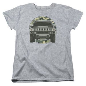 AN OFFCIALLY LICENSED HUMMER LEAD OR FOLLOW WOMEN'S REGULAR FIT T-SHIRT ATHLETIC HEATHER