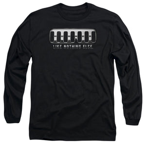 AN OFFCIALLY LICENSED HUMMER GRILL MEN'S LONG SLEEVE T-SHIRT BLACK