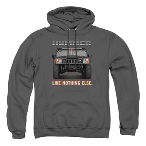 AN OFFCIALLY LICENSED HUMMER LIKE NOTHING ELSE ADULT UNISEX PULLOVER HOODIE CHARCOAL
