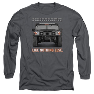 AN OFFCIALLY LICENSED HUMMER LIKE NOTHING ELSE MEN'S LONG SLEEVE T-SHIRT CHARCOAL