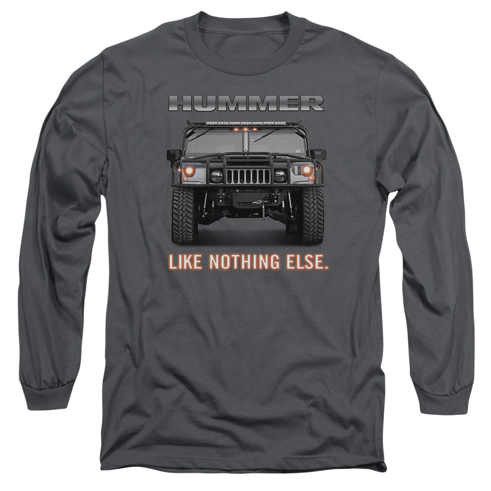 AN OFFCIALLY LICENSED HUMMER LIKE NOTHING ELSE MEN'S LONG SLEEVE T-SHIRT CHARCOAL
