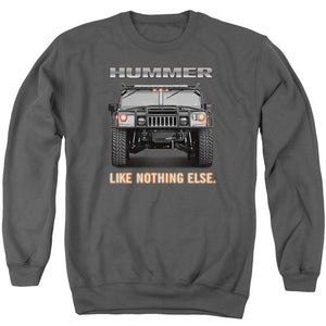 AN OFFCIALLY LICENSED HUMMER LIKE NOTHING ELSE ADULT UNISEX CREWNECK SWEATSHIRT CHARCOAL