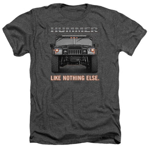 AN OFFCIALLY LICENSED HUMMER LIKE NOTHING ELSE MEN'S HEATHER T-SHIRT CHARCOAL
