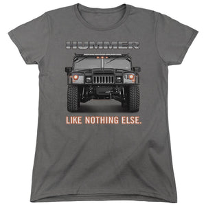 AN OFFCIALLY LICENSED HUMMER LIKE NOTHING ELSE WOMEN'S REGULAR FIT T-SHIRT CHARCOAL
