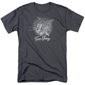 AN OFFCIALLY LICENSED HAPPY CLASSIC PALS HAPPY CLASSIC PALS MEN'S REGULAR FIT T-SHIRT CHARCOAL