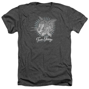 AN OFFCIALLY LICENSED HAPPY CLASSIC PALS HAPPY CLASSIC PALS MEN'S HEATHER T-SHIRT CHARCOAL