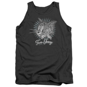AN OFFCIALLY LICENSED HAPPY CLASSIC PALS HAPPY CLASSIC PALS ADULT UNISEX TANK TOP CHARCOAL