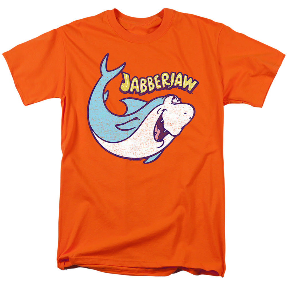 AN OFFCIALLY LICENSED JABBERJAW RETRO SWIM MEN'S REGULAR FIT T-SHIRT ORANGE