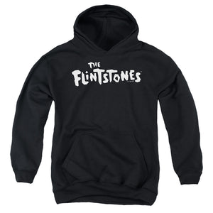 AN OFFCIALLY LICENSED FLINTSTONES FLINTSTONES LOGO 1 YOUTH HOODIE BLACK