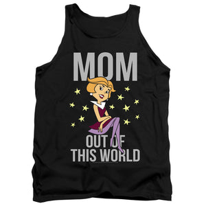 AN OFFCIALLY LICENSED JETSONS OUT OF THIS WORLD MOM ADULT UNISEX TANK TOP BLACK