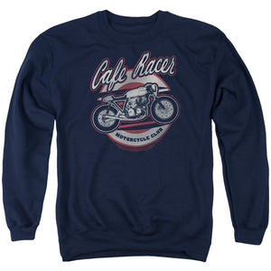 AN OFFCIALLY LICENSED HONDA CAFE RACER ADULT UNISEX CREWNECK SWEATSHIRT NAVY
