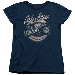 AN OFFCIALLY LICENSED HONDA CAFE RACER WOMEN'S REGULAR FIT T-SHIRT NAVY