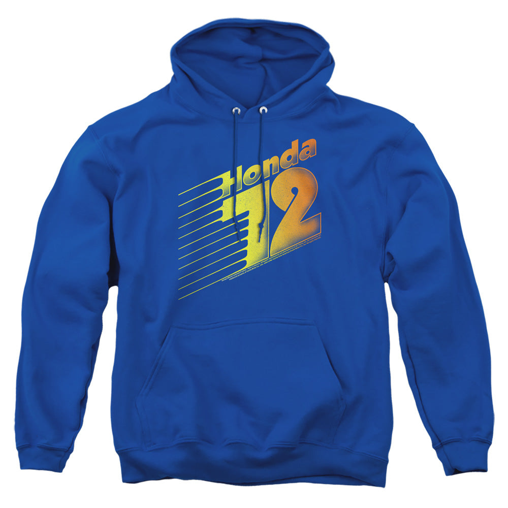 AN OFFCIALLY LICENSED HONDA GOOD OL 72 ADULT UNISEX PULLOVER HOODIE ROYAL