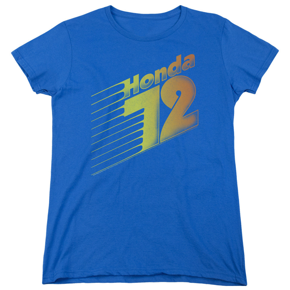 AN OFFCIALLY LICENSED HONDA GOOD OL 72 WOMEN'S REGULAR FIT T-SHIRT ROYAL