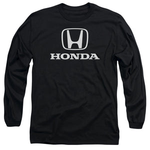 AN OFFCIALLY LICENSED HONDA STANDARD LOGO MEN'S LONG SLEEVE T-SHIRT BLACK