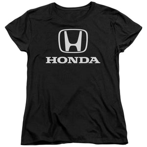 AN OFFCIALLY LICENSED HONDA STANDARD LOGO WOMEN'S REGULAR FIT T-SHIRT BLACK