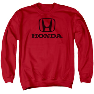AN OFFCIALLY LICENSED HONDA STANDARD LOGO ADULT UNISEX CREWNECK SWEATSHIRT RED