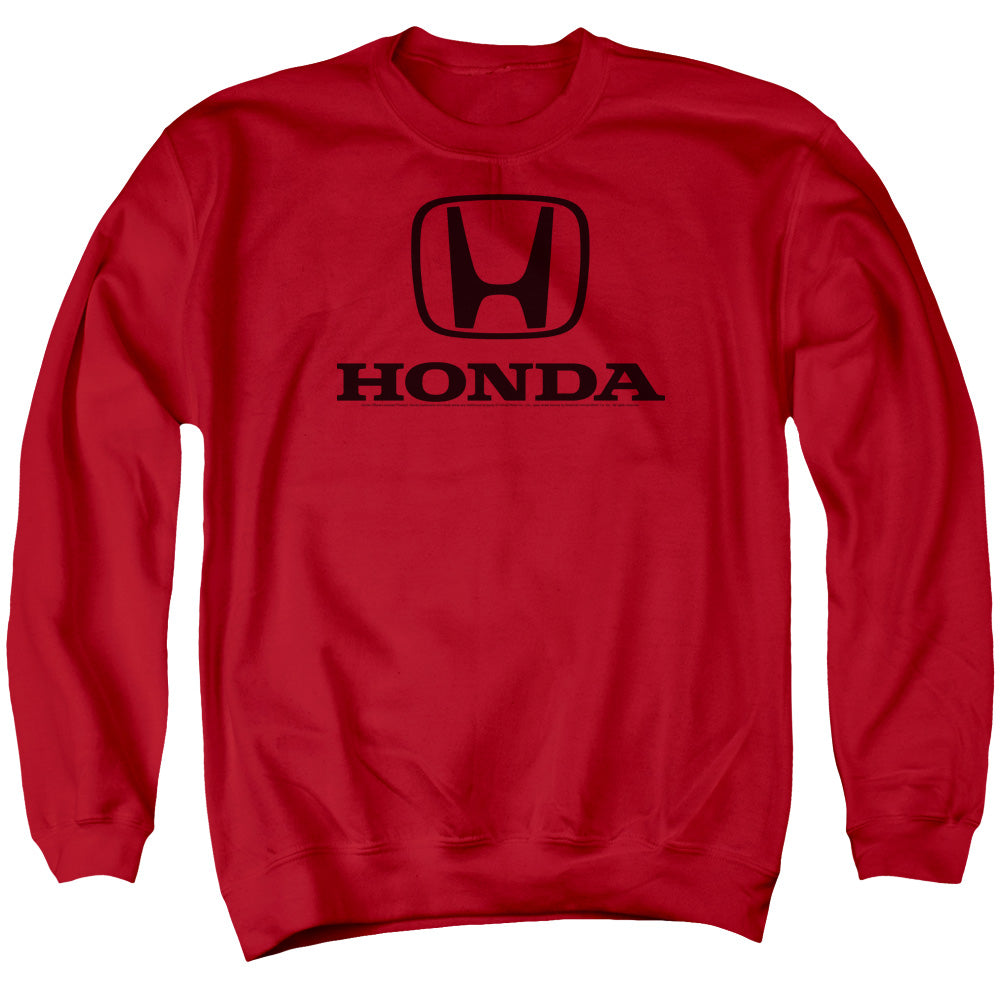 AN OFFCIALLY LICENSED HONDA STANDARD LOGO ADULT UNISEX CREWNECK SWEATSHIRT RED