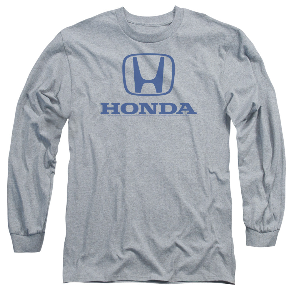 AN OFFCIALLY LICENSED HONDA STANDARD LOGO MEN'S LONG SLEEVE T-SHIRT ATHLETIC HEATHER