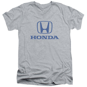 AN OFFCIALLY LICENSED HONDA STANDARD LOGO MEN'S V-NECK T-SHIRT ATHLETIC HEATHER