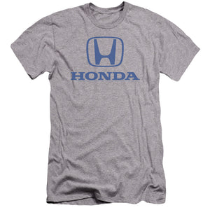 AN OFFCIALLY LICENSED HONDA STANDARD LOGO MEN'S PREMIUM SLIM FIT T-SHIRT ATHLETIC HEATHER