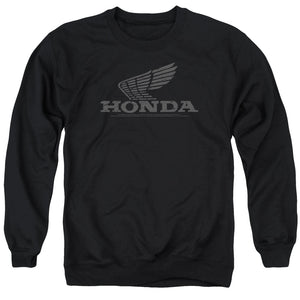 AN OFFCIALLY LICENSED HONDA VINTAGE WING ADULT UNISEX CREWNECK SWEATSHIRT BLACK